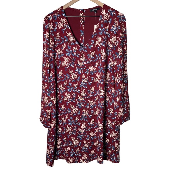 Madewell Button-Back Dress in Antique Flora Large NWT - Picture 2 of 11